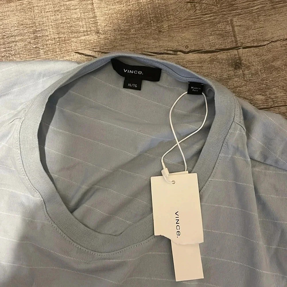 NWT!! Vince. - Men’s Casual Crewneck T-Shirt - Blue/White Striped - Size XL - Picture 6 of 8